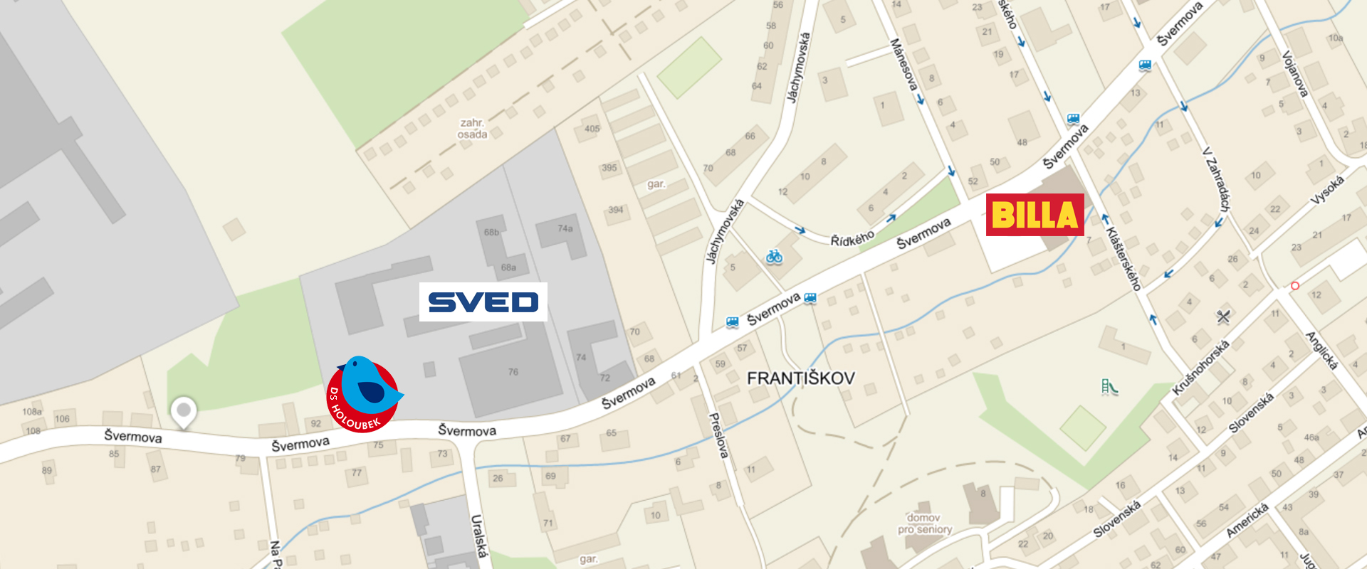 DS Holoubek adresa a mapa